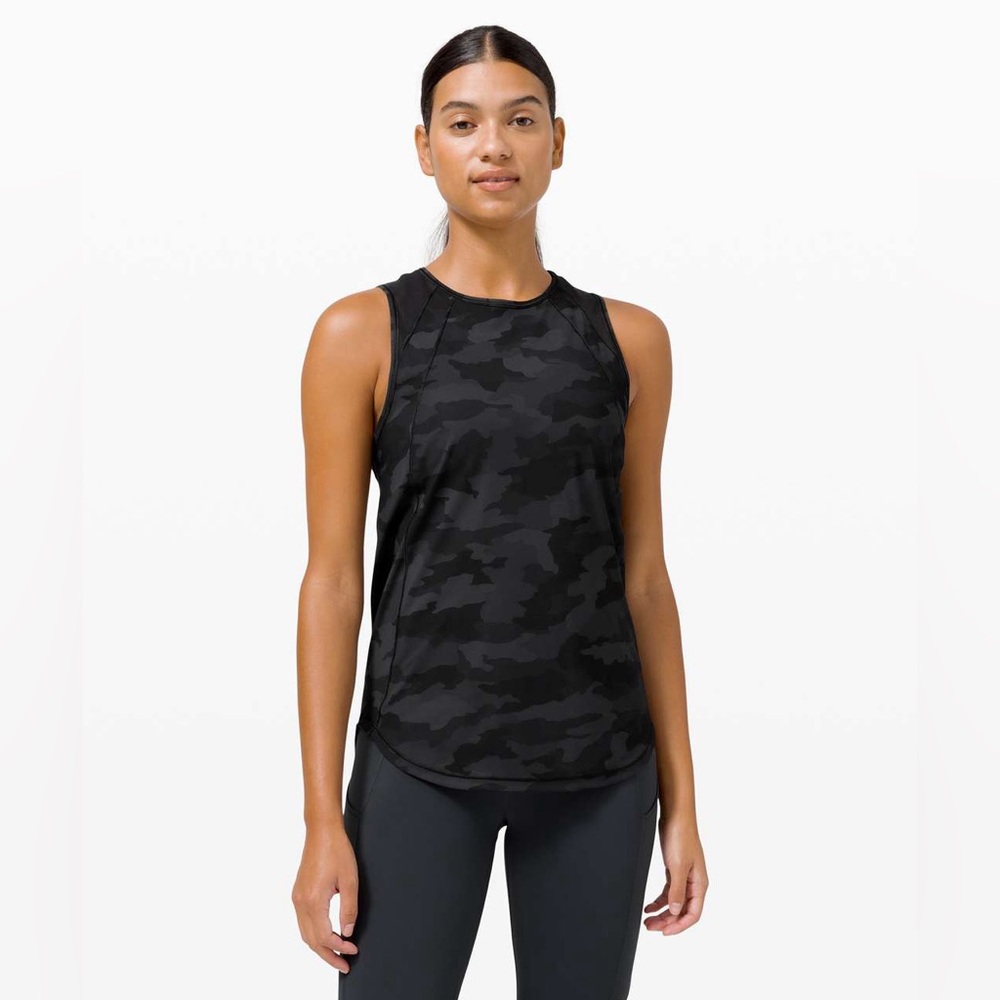Lululemon Sculpt Tank in Heritage 365 Camo Deep Coal Multi / Black Size 6 - Picture 2 of 7